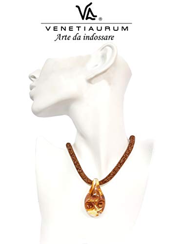  Venetiaurum - Joyecca con Paillettone di Vetro Murano e Argento Puro 925 per Donne
| Venetiaurum - Collana con Pendente