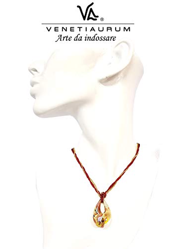  Venetiaurum Women's Genuine Murano Glass and 925 Silver Necklace - Gioiello Certificato Produttore Italiano
| Venetiaur