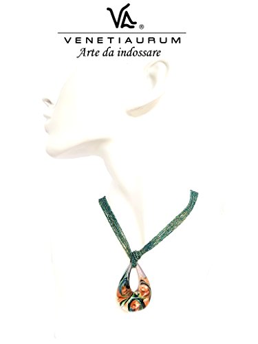  Venetiaurum - Oro Origale Murano Per Donne Filo Multy Corno Colrina Di Origano E Oro 925 - Accessorio Italiano Certific