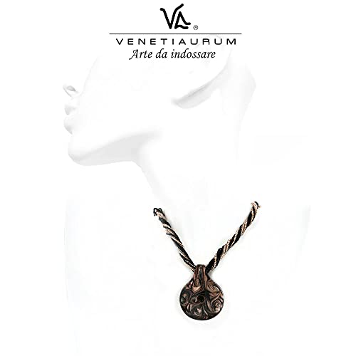  Venetiaurum - Collario per Donne con Pendente Originale Vetro di Murano e Argento Stereo 925 - Joya Certificata Fatata 