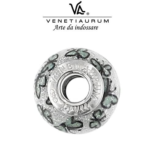  Venetiaurum Originale Murano Glass Charm e Argento 925 per Braccialetti Componibili - Gioiello Certificato Fatod'Italia
