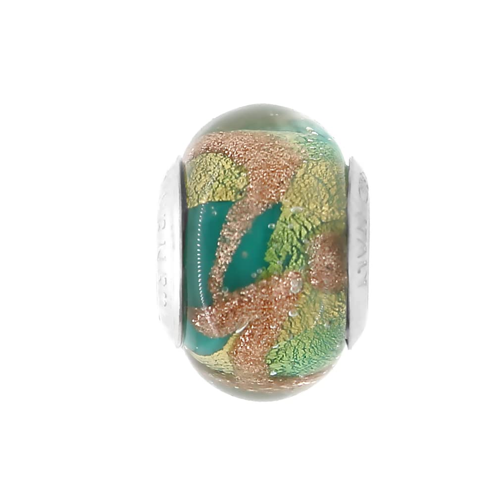  Venetiaurum Original Murano Glass Charm 925 Silver Murrina Perle Modulare - Gioielli Certificati Fatti in Italia
| Vene