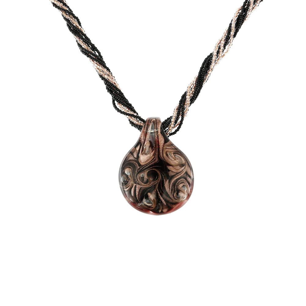  Venetiaurum - Collario per Donne con Pendente Originale Vetro di Murano e Argento Stereo 925 - Joya Certificata Fatata 
