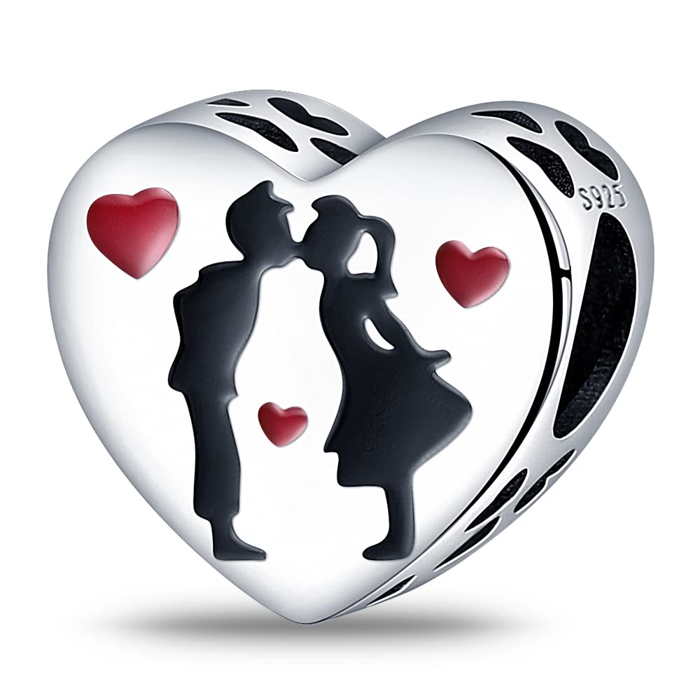 925 Argento Sterline Diamanti Artificiali Orecchini Pendenti per Braccialetti Pandora, Compatti con Braccialetti e Colla