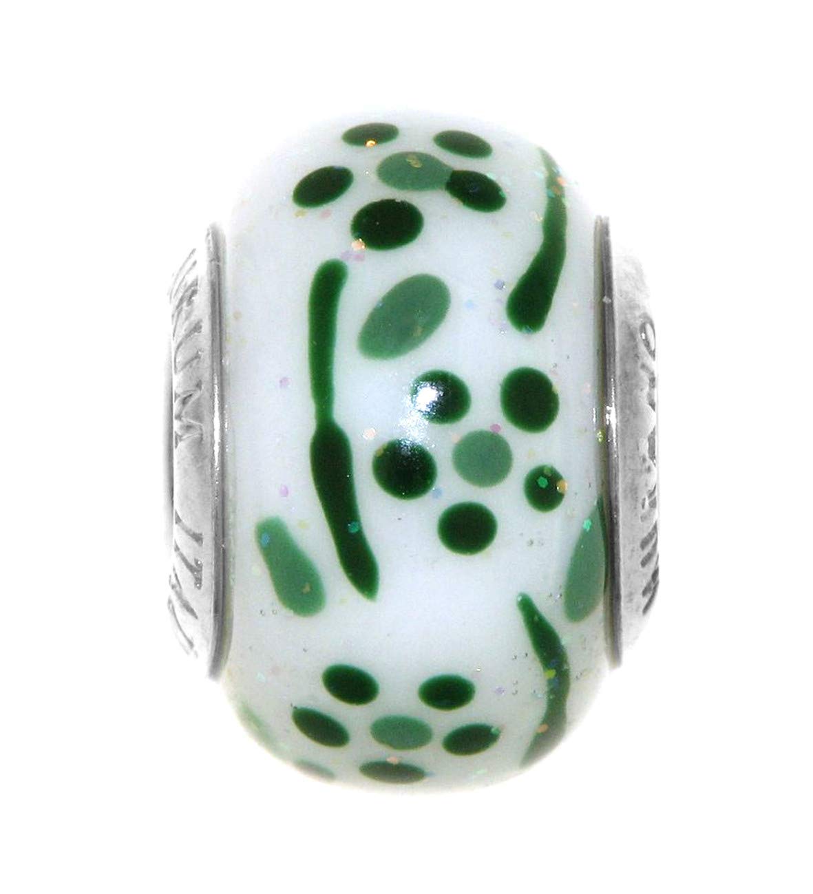  Murano Glass Charm Venetiaurum Original Murano Glass e Orologio d'Argento 925 per Braccialetti Modulari - Gioiello Cert