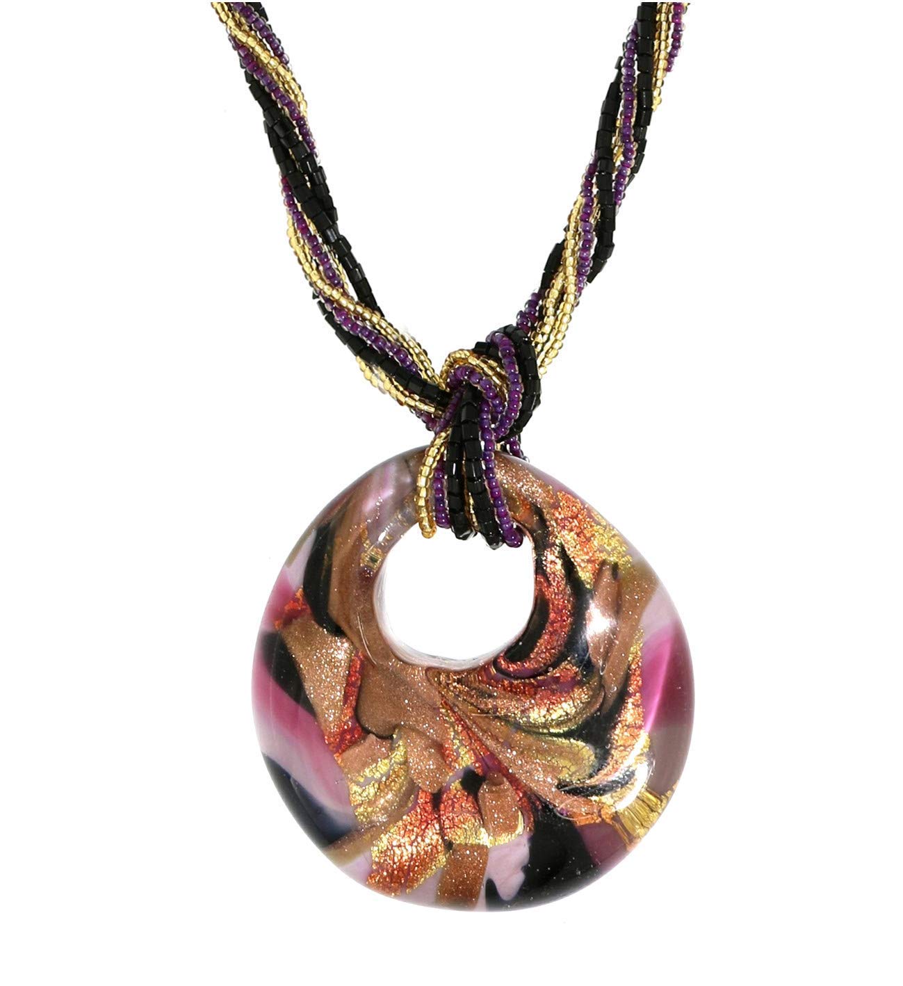  Venetiaurum - Multistrand Oricinale Murano Glass Pendant Collana per Donne in Argento 925
| Venetiaurum - Collana Multi